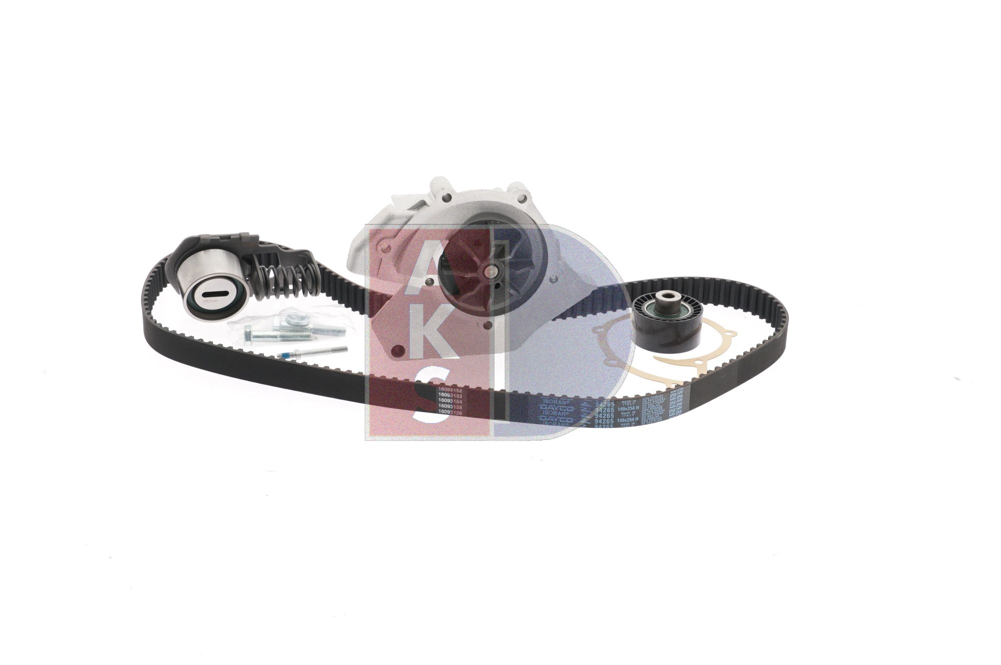 OEM 1201C6 AKS DASIS Registerreimsett med vannpumpe 570261N for VW, PEUGEOT, CITROЁN, FIAT, LANCIA