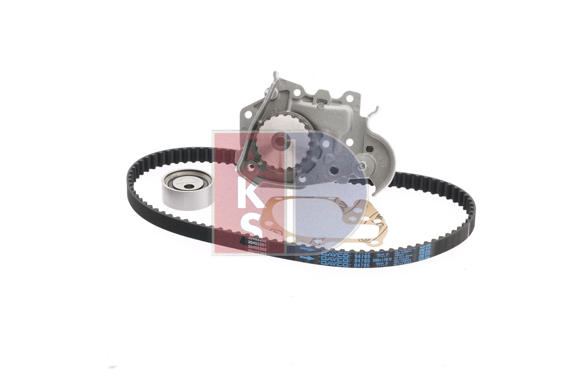 AKS DASIS Kit de distribution + pompe à eau (570308N) pour RENAULT Logan I Berline (LS) 1.6 (64 KW / 87 CH / de 2004)