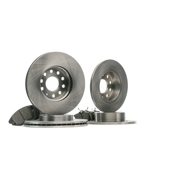 OEM 1K0615301K RIDEX Brake discs and pads set 3405B0509 for VW, AUDI, FORD, SKODA, SEAT