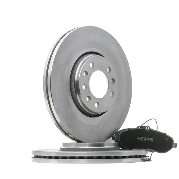 Remschijven en blokken (3405B0882) van RIDEX Voor CITROËN JUMPY Open laadbak/ Chassis 1.6 HDi 16V (66 KW / 90 PK / Van 2007)