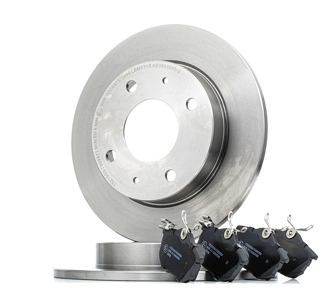 RIDEX Kit dischi e pastiglie (3405B1296) per MITSUBISHI COLT VI (Z3_A, Z2_A) 1.5 Ralliart R (132 KW / 180 CV / dal 2010)