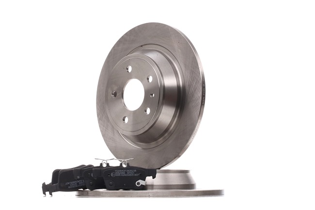 RIDEX Brake discs and pads set (3405B1314) for FORD Mondeo V Saloon (CD) 2.0 Hybrid (130 KW / 177 HP / from 2014)