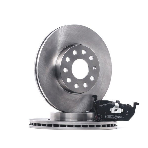 RIDEX Kit de discos de freno y pastillas (3405B1333) para SKODA Octavia III Combi (5E5) 1.6 TDI 4x4 (77 KW / 105 CV / de 2012)