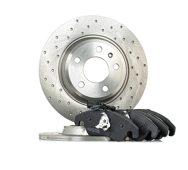 RIDEX Kit de discos de freno y pastillas (3405B1470) para AUDI A4 B8 Avant (8K5) 3.0 TFSI quattro (200 KW / 272 CV / de 2012)