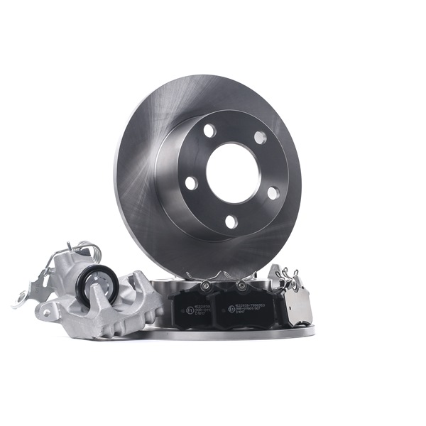 RIDEX Kit de discos de freno y pastillas (3405B1690) para VW Passat B5 Sedán (3B2) 1.9 TDI (81 KW / 110 CV / de 1996)