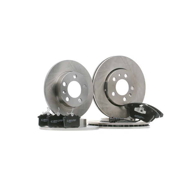 RIDEX Kit de discos de freno y pastillas (3405B1696) para SKODA Fabia II Combi (545) 1.6 (77 KW / 105 CV / de 2007)