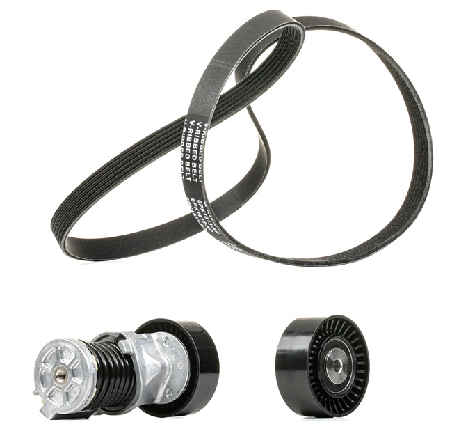 OEM 03G145276 RIDEX PLUS V-Ribbed Belt Set 542R0047P for VW, AUDI, SKODA, SEAT, CHRYSLER