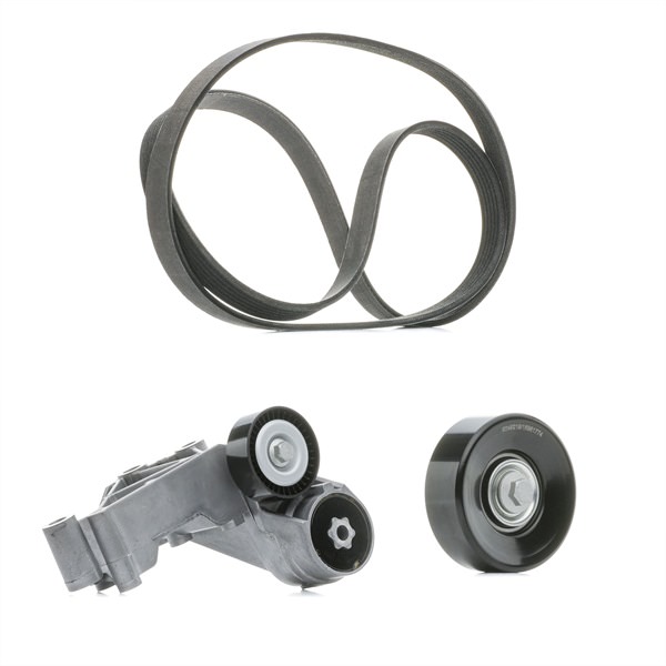 RIDEX PLUS Jeu de courroies trapézoïdales à nervures (542R0012P) pour FORD Focus Mk1 3/5 portes (DAW, DBW) 1.8 TDCi (74 KW / 100 CH / de 2002)