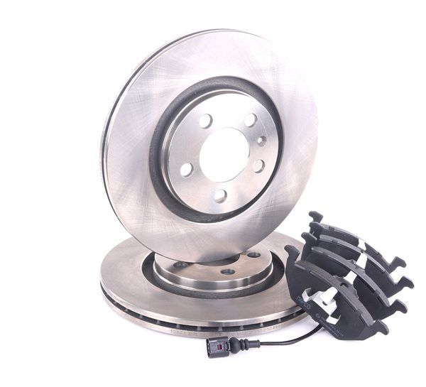 OEM 1J0615301P MAPCO Kit de discos de freno y pastillas 47857 para VOLKSWAGEN, SEAT, AUDI, FORD, SKODA