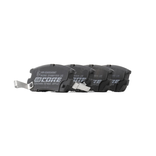 goCORE Bremsbeläge (GCD020499) für MITSUBISHI PAJERO II Canvas Top (V2_W, V4_W) 2.5 TDiC (V24W, V24C) (73 KW / 99 PS / ab 1991)
