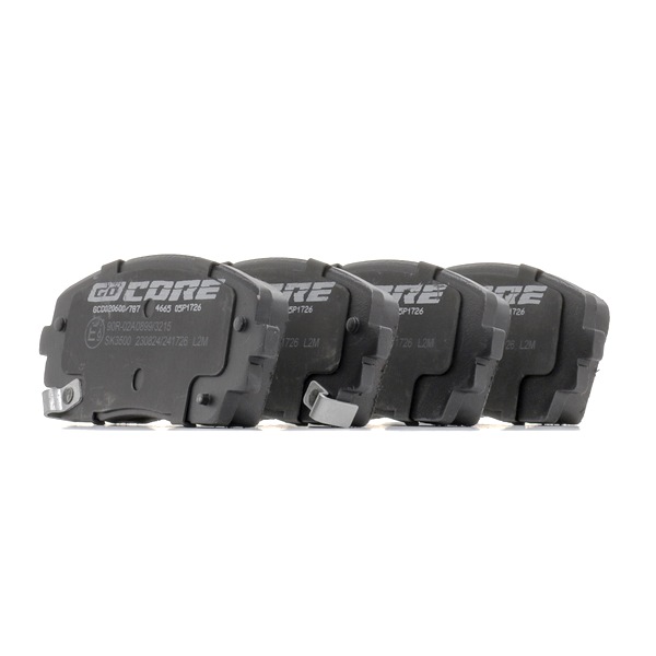 Remblokken (GCD020600) van goCORE Voor KIA Ray MPV 1.0 LPG (RA) (54 KW / 73 PK / Van 2019)