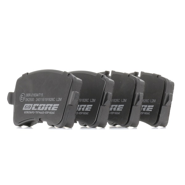 OEM 4G0698451C goCORE  Bremsbeläge GCD020692 für VW, AUDI, SKODA, SEAT, PORSCHE