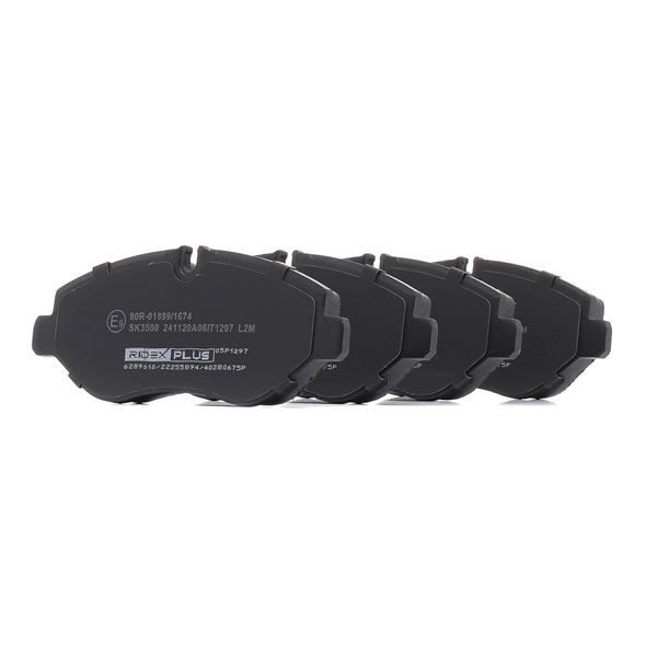 Remblokken (402B0675P) van RIDEX PLUS Voor IVECO DAILY VI Open laadbak/ Chassis eDAILY 35S10E, 42S10E (100 KW / 136 PK / Van 2022)