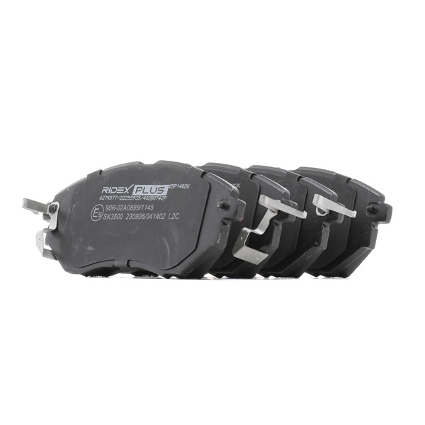 Remblokken (402B0742P) van RIDEX PLUS Voor SUBARU Legacy IV Sedan (BL) 2.0 GT Tuned By STI AWD (BL5) (190 KW / 258 PK / Van 2004)