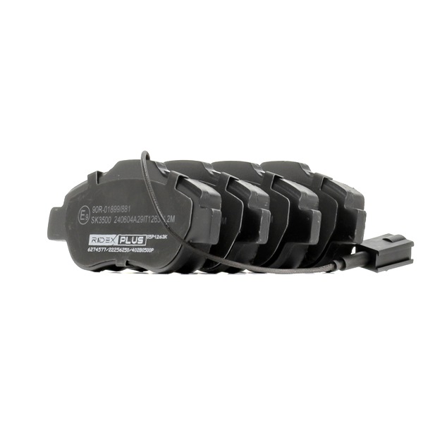 Jarrupalat, levyjarru (402B0500P) alkaen RIDEX PLUS varten VW Passat Variant (3G5, CB5) 1.4 TSI 150 HV