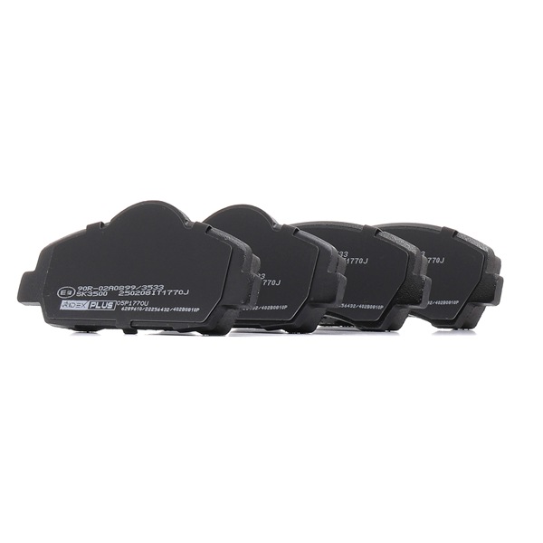 OEM 1608691380 RIDEX PLUS Brake pad set 402B0810P for VW, MERCEDES-BENZ, PEUGEOT, CITROЁN, OPEL