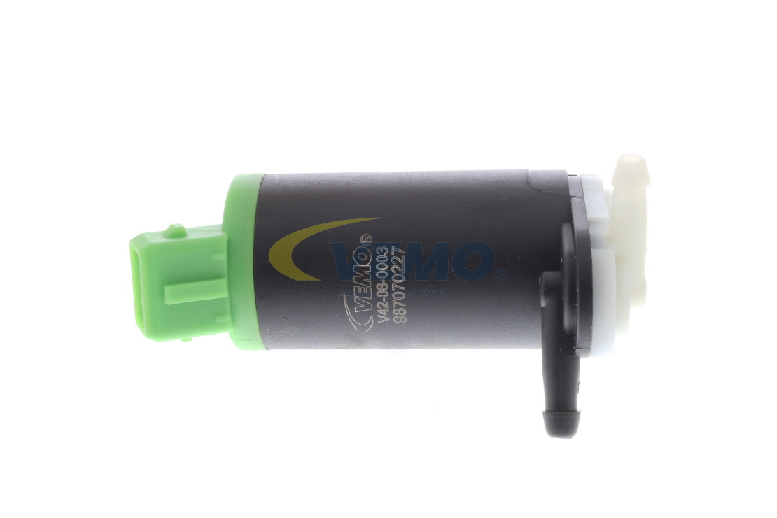 OEM 643460 VEMO Bomba de agua de lavado, lavado de parabrisas V42-08-0003 para VOLKSWAGEN, PEUGEOT, CITROЁN, FIAT, LANCIA