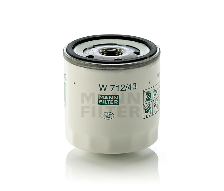 MANN-FILTER Ölfilter (W 712/43 (10)) für FORD Fiesta Mk5 Schrägheck (JH1, JD1, JH3, JD3) 1.0 Flex (54 KW / 73 PS / ab 2006)