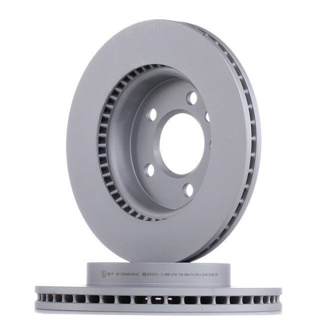 Remschijf (0 986 479 154) van BOSCH Voor VW Amarok Flatbed Vrachtwagen / Chassis (S1B, S6B, S7B) 2.0 TSI (118 KW / 160 PK / Van 2011)