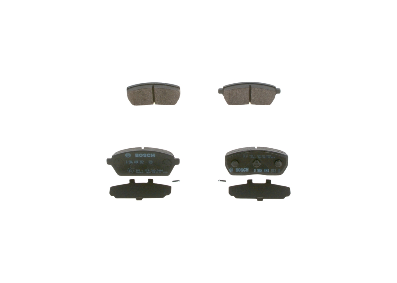 OEM 5520062870 BOSCH Jarrupalat, levyjarru 0 986 494 312 varten MAZDA, SUZUKI