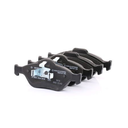 OEM 1101464 BOSCH Kit pastiglie freni 0 986 494 512 per FORD, SUZUKI, MAZDA, FORD USA, AUTO UNION