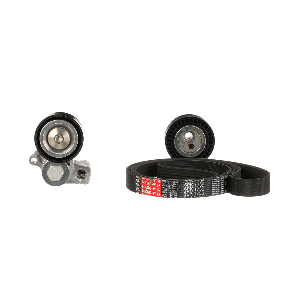 GATES Jeu de courroies trapézoïdales à nervures (K036PK1735) pour CITROËN Xantia Van / Break (X2) 1.9 DT (66 KW / 90 CH / de 1998)