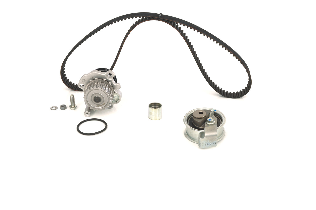BOSCH Kit de distribution + pompe à eau (1 987 946 492) pour AUDI A4 B6/B7 Cabriolet (8H7, 8HE) 1.8 T (120 KW / 163 CH / de 2002)