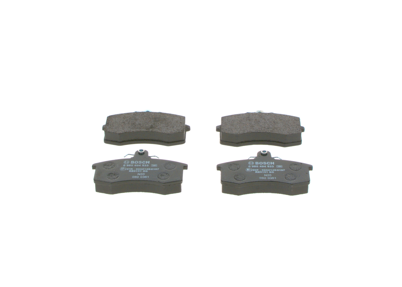 OEM 21103501080 BOSCH Brake pad set 0 986 494 533 for MITSUBISHI, LADA