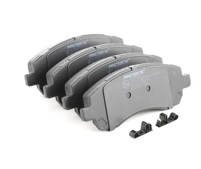Remblokken (402B0217) van RIDEX Voor SUBARU LEGACY I (BC) 1800 4WD (BC3) (76 KW / 103 PK / Van 1989)