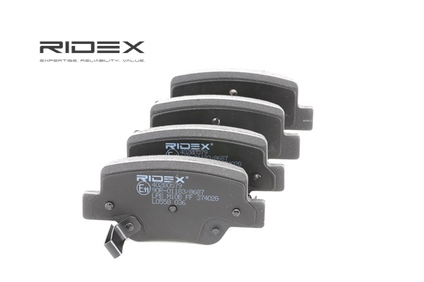 Bromsbelägg (402B0579) från RIDEX för TOYOTA Verso (_R2_) 2.0 D-4D (AUR20_) 124 HK