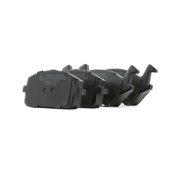 RIDEX Juego de pastillas de freno (402B0790) para TOYOTA Starlet Familiar (KP6_) 1.3 (KP61_) (41 KW / 56 CV / de 1978)