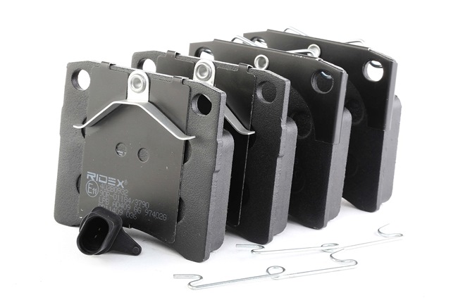 Remblokken (402B0932) van RIDEX Voor VW Transporter IV Bus (70B, 70C, 7DB, 7DK, 70J, 70K, 7DC, 7DJ) 1.8 (49 KW / 67 PK / Van 1990)