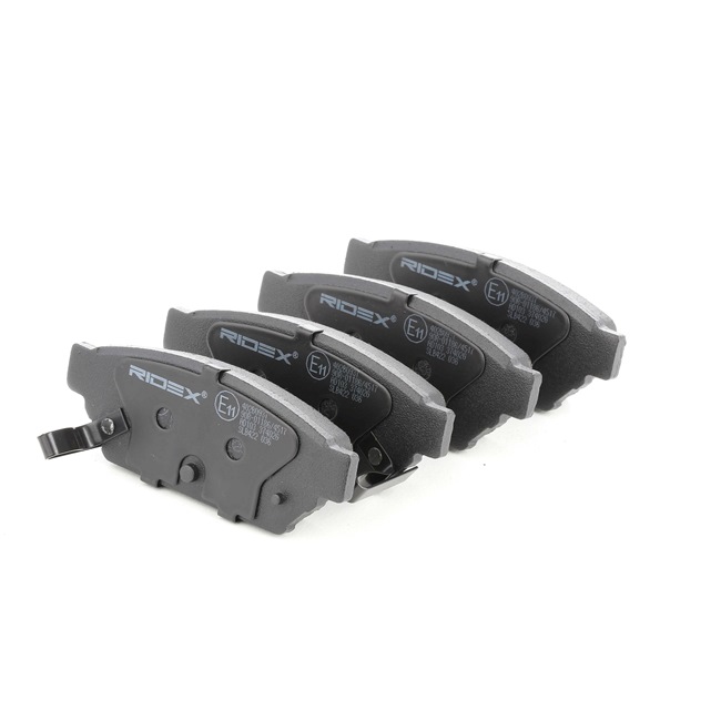 RIDEX Bremsbeläge (402B0937) für MITSUBISHI Lancer V Limousine (CB_A, CD_A, CE_A) 1.3 (CB1A) (55 KW / 75 PS / ab 1992)