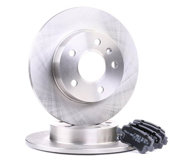 RIDEX Brake discs and pads set (3405B0005) for VAUXHALL Astra Mk IV (G) CC (T98) 1.6 16V (F08, F48) (74 KW / 101 HP / from 1998)