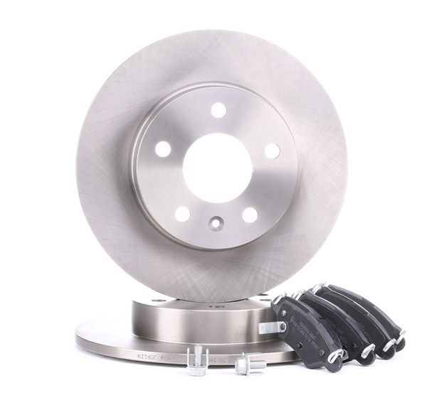 RIDEX Brake discs and pads set (3405B0022) for VAUXHALL Astra Mk IV (G) CC (T98) 1.6 16V (F08, F48) (74 KW / 101 HP / from 1998)