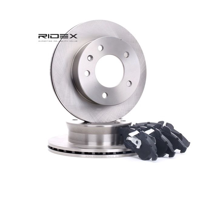OEM 2D0698151 RIDEX Bremseskiver og klodser 3405B0159 med VW, MERCEDES-BENZ, AUDI, SKODA, SEAT