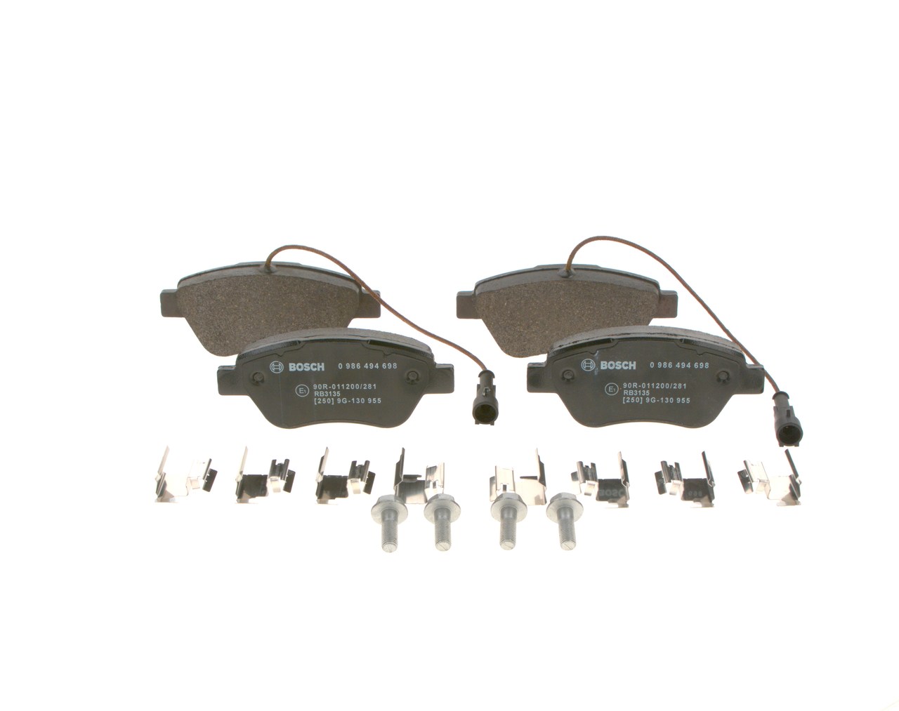 OEM 77366135 BOSCH Kit pastiglie freni 0 986 494 698 per FIAT, ALFA ROMEO, LANCIA, CHRYSLER