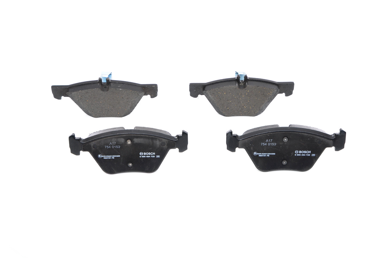 OEM A0044200720 BOSCH Jarrupalat, levyjarru 0 986 494 729 varten MERCEDES-BENZ