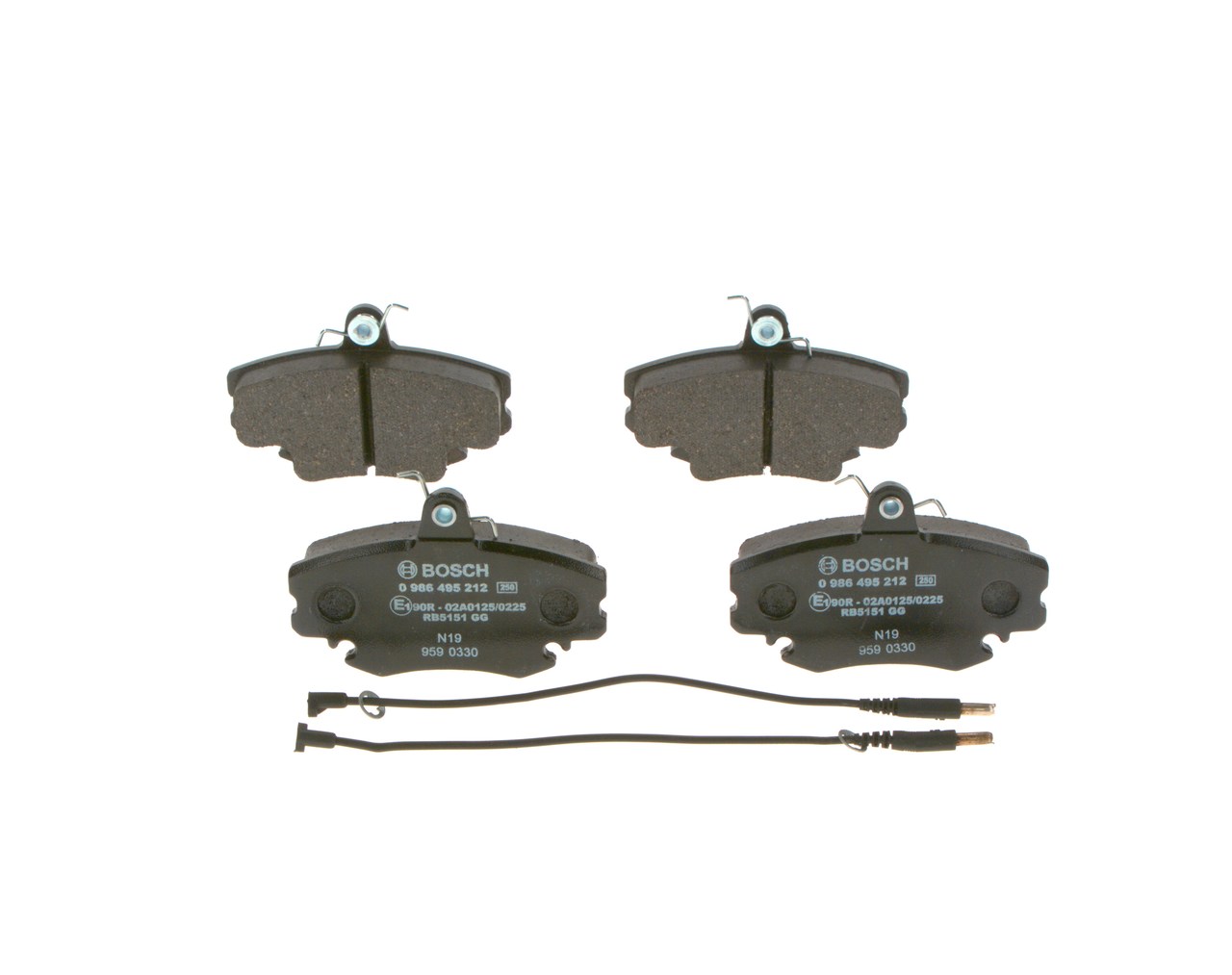 OEM 7701203795 BOSCH Plaquettes de frein 0 986 495 212 pour RENAULT, PEUGEOT, CITROЁN, OPEL, DACIA