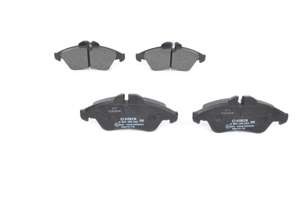OEM 2D0698151 BOSCH Bremseklodser 0 986 495 245 med VW, MERCEDES-BENZ, AUDI, SKODA, SEAT