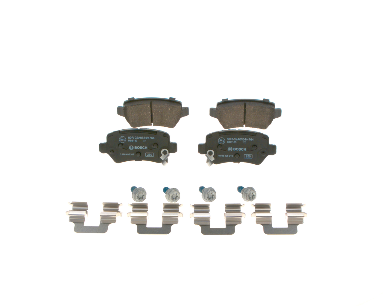 OEM 93176118 BOSCH Bremseklosser 0 986 495 319 for OPEL, PEUGEOT, KIA, SAAB, CHEVROLET