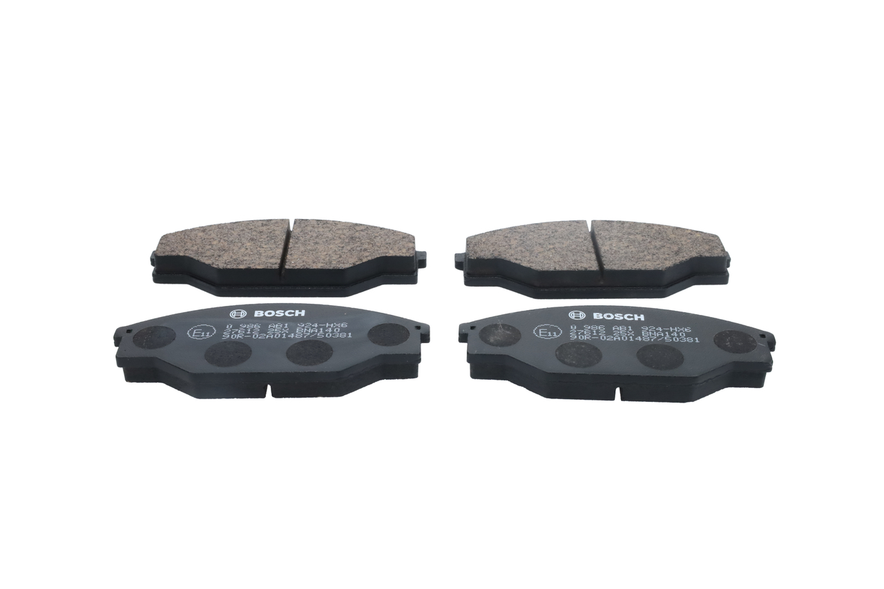 BOSCH Pastilhas de travão (0 986 AB1 924) para TOYOTA HILUX IV Pick-up (_N5_, _N6_) 2.4 D (LN51_, LN56) (55 KW / 75 CV / de 1984)
