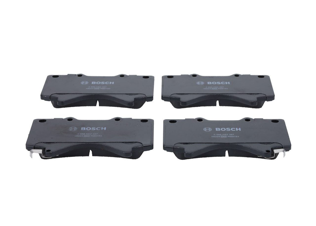 OEM 0446560280 BOSCH Bromsbelägg 0 986 AB2 397 för TOYOTA, OPEL, SUBARU, LAND ROVER, LEXUS