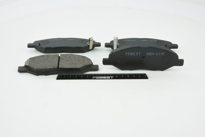FEBEST Pastilhas de travão (0201-C11F) para MITSUBISHI Lancer VIII Carrinha (CV_) 1.5 (CVY12) (80 KW / 109 CV / de 2007)