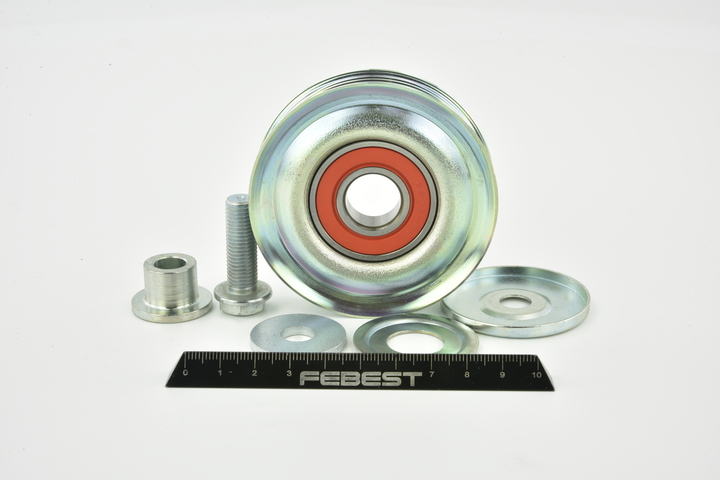 FEBEST Rolo tensor, correia trapezoidal estriada (0387-CRV) para HONDA CIVIC VI Aerodeck (MB, MC) 1.8 16V (MC2) (124 KW / 169 CV / de 1998)