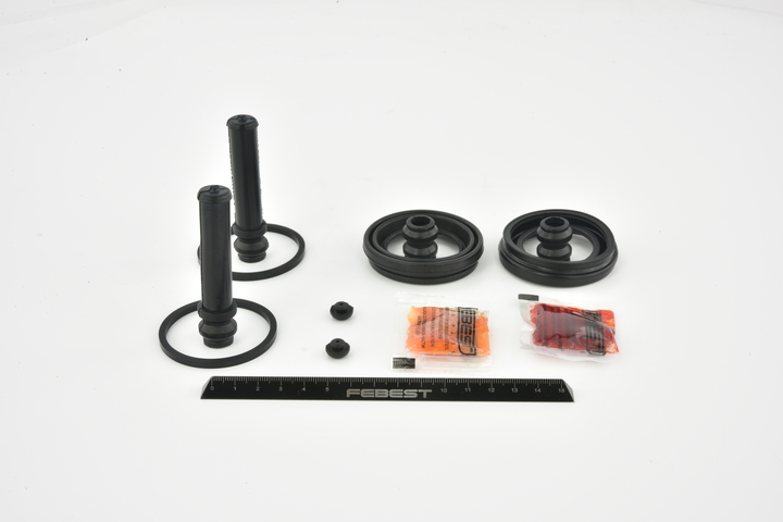 FEBEST Kit di revisione della pinza freno (0475-V97R) per MITSUBISHI PAJERO IV (V8_W, V9_W) 3.8 4WD (179 KW / 243 CV / dal 2009)