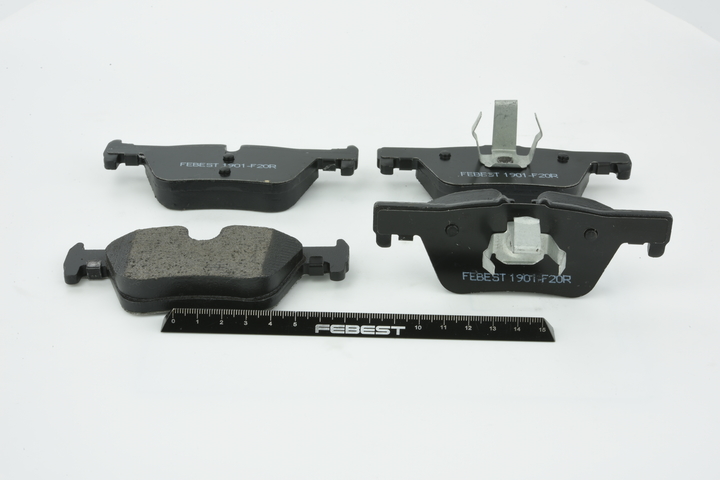 FEBEST Juego de pastillas de freno (1901-F20R) para BMW 3 Sedán (F30, F80) 328 i xDrive (179 KW / 243 CV / de 2012)