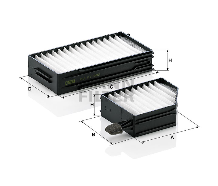 MANN-FILTER Pollen filter CU 21 002-2