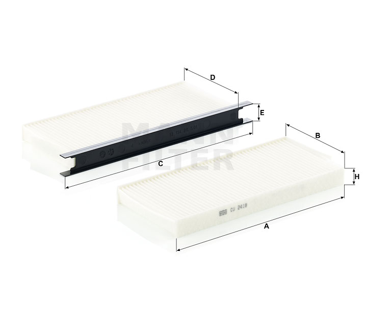 MANN-FILTER Filtre d'habitacle CU 2418-2