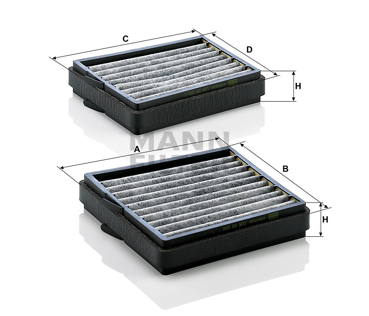 buy Pollen filter - MANN-FILTER (CUK 20 000-2)